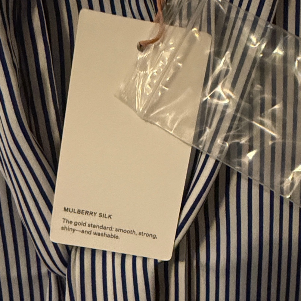 Quince Washable Stretch Silk Tie Neck Blouse - Picture 4 of 10